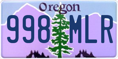 OR license plate 998MLR