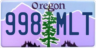 OR license plate 998MLT