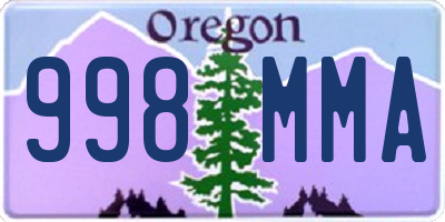 OR license plate 998MMA