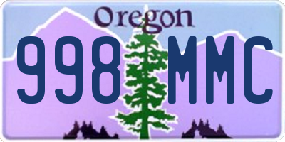 OR license plate 998MMC