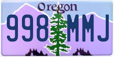 OR license plate 998MMJ