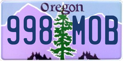 OR license plate 998MOB