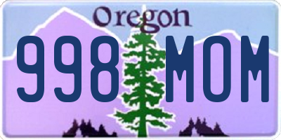 OR license plate 998MOM