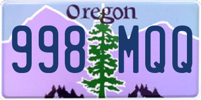 OR license plate 998MQQ