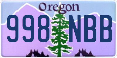 OR license plate 998NBB