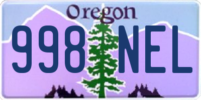 OR license plate 998NEL