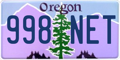 OR license plate 998NET