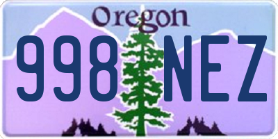 OR license plate 998NEZ
