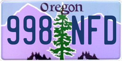 OR license plate 998NFD
