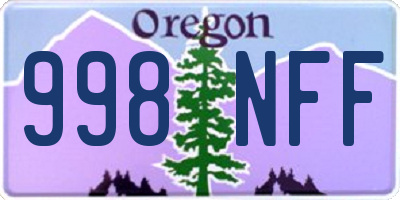 OR license plate 998NFF