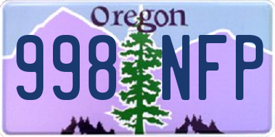 OR license plate 998NFP