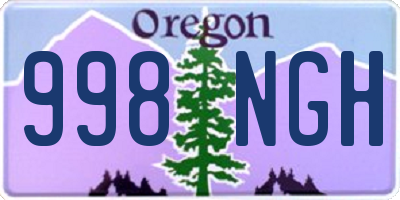 OR license plate 998NGH