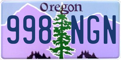 OR license plate 998NGN