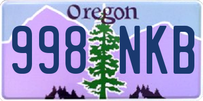 OR license plate 998NKB