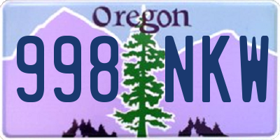 OR license plate 998NKW