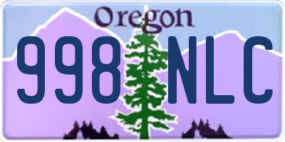 OR license plate 998NLC