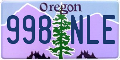 OR license plate 998NLE