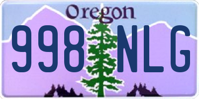 OR license plate 998NLG