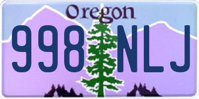 OR license plate 998NLJ