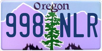 OR license plate 998NLR