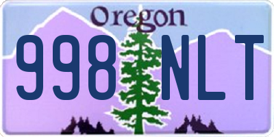 OR license plate 998NLT