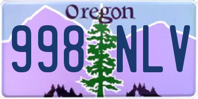 OR license plate 998NLV