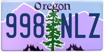 OR license plate 998NLZ