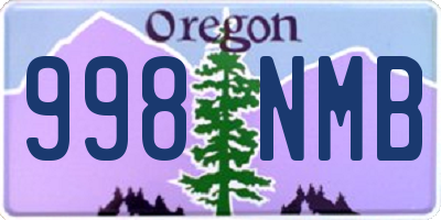 OR license plate 998NMB