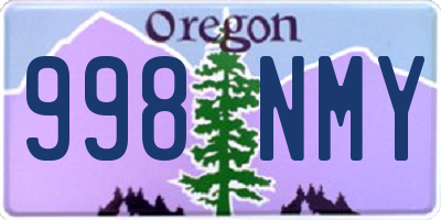 OR license plate 998NMY