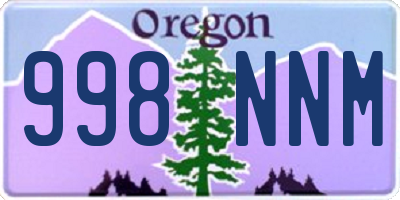 OR license plate 998NNM