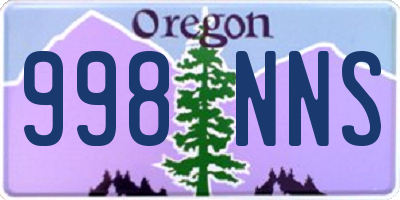 OR license plate 998NNS