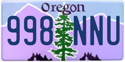 OR license plate 998NNU