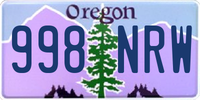 OR license plate 998NRW