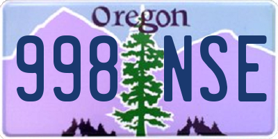 OR license plate 998NSE