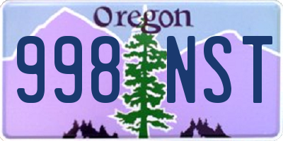 OR license plate 998NST