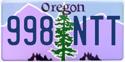 OR license plate 998NTT