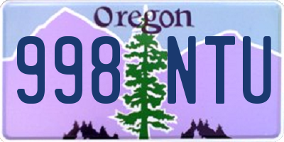 OR license plate 998NTU