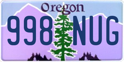 OR license plate 998NUG