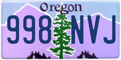 OR license plate 998NVJ