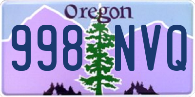 OR license plate 998NVQ