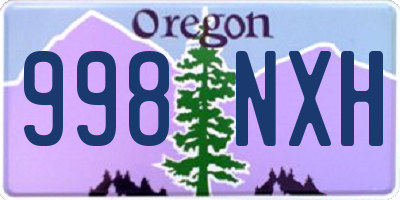 OR license plate 998NXH