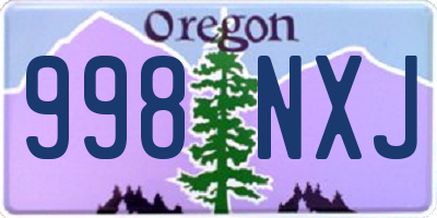 OR license plate 998NXJ
