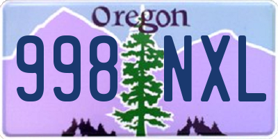 OR license plate 998NXL