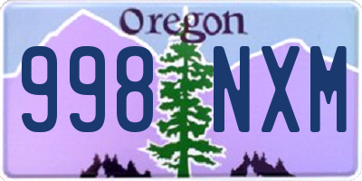 OR license plate 998NXM