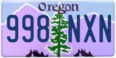 OR license plate 998NXN
