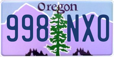 OR license plate 998NXO