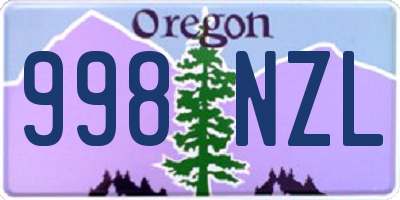 OR license plate 998NZL