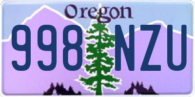 OR license plate 998NZU