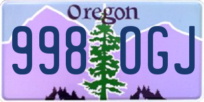 OR license plate 998OGJ