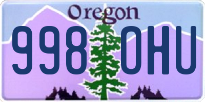 OR license plate 998OHU
